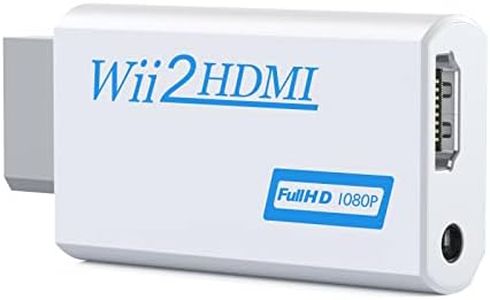 Rybozen Wii to HDMI Converter, Wii HDMI Adapter 1080P, Output Video Audio HDMI Converter with 3.5mm Audio Jack&HDMI Output Supports All Wii Display Modes 720P NTSC Compatible with Wii, Wii U, HDTV