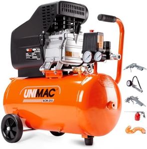 Unimac Portable Electric Air Compressor, 24L 2HP Direct Drive, Includes 5pc Air Tool Kit