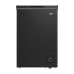 SIA SCF100BLE Freestanding 99L Black Chest Freezer With Wire Basket, 55cm Wide, For Outbuildings, Garages and Sheds, Temperature Control, E Rated, 2 Years Parts And Labour Guarantee