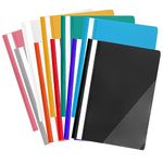 40PCS Display Book A4 Display Folders Project Folders Presentation Folders with Pockets Document Organiser Holder Plastic Wallet File Folders with Clear Cover (10 Colours)