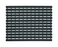 Eurotex Sunny Premium Shower Mat Anti Slip, Striped Anti Skid Bath, Stand up mat for Bath, Shower, Kitchen, Anti Bactirial, Machine Washable(Black, 1.5ft x 2ft)