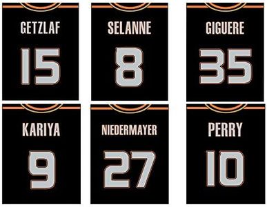 Anaheim Ducks Poster Set of Six Vintage Jerseys- Poster Prints