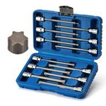 Mayouko 12PCS 3/8" Drive Extra Long Torx Bit Socket Set, T10-T60, 5.9" Length, CR-V, S2 Steel, Deep Star Bit Socket Set