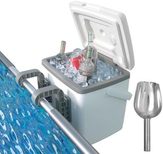 Pool Cooler，Small Coolers Hard Shell for Above Ground Pools Accessories,Portable Ice Chest Poolside Coolers with Handle,Swimming Pool Bar,Outdoor Chill Boxs Insulated for Travel Beach Camping