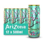 Arizona Green Iced Tea with Honey, Pack of 12 x 500ml Cans, Delicious Fruit Iced Tea Drink, No Artificial Colours, No Artificial Preservatives