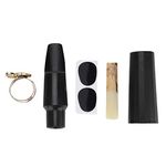 ABS Tenor Sax Mouthpiece Set, Saxophone Mouthpiece Set with Metal Buckle Reed Pads Musical Instruments