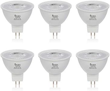 Simba Lighting LED MR16 5W 12V Light Bulb (6 Pack) 35W to 50W Halogen Spotlight Replacement for Landscape, Accent, Track Lights, Desk Lamps, FWM C EXN, GU5.3 Bipin Base, 2700K Warm White, Not Dimmable