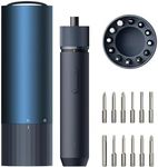HOTO Electric Screwdriver Rechargeable, 3.6V Cordless Screwdriver Set USB-C, 3 Torque Settings, 1500mAh Battery, LED Light & 12 S2 Metal Bits for Furniture/Electrical Repairs