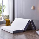 Inofia Folding Mattress King Size,15cm Memory Foam Foldable Mattress, Guest Folding Mattress with Washable Cover,Foldable in Three,Bed in a Box,100-Night Home Trial(King(150x200x15cm))