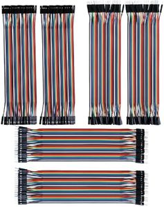 hiBCTR 2 Pack Dupont Jumper Wire Kit,(2×120-pin) Multicolored Ribbon Cables,20cm(7.9 in) Length,Male to Female/Male to Male/Female to Female for Arduino Breadboard Projects.