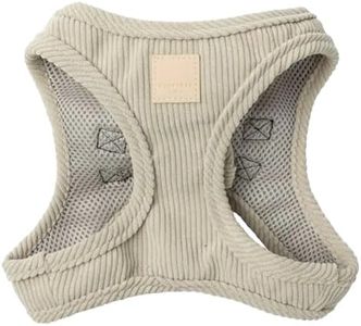Fuzzyard Life Corduroy Step in Dog Harness | No Pull Adjustable Dog Vest Harness for XX-Small Size Breed Dogs | No Choke and Comfortable Fit for Everyday Running, Walking & Training | Sandstone - XXS