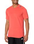 adidas Men's Designed for Training T-Shirt, Bright Red, Medium