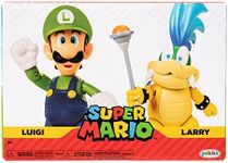 Super Mario Nintendo 4" Action Figure 2 Pack - Luigi Vs. Larry Koopa