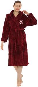 Personalized Plush Robe for Women and Men | His and Her Robes with Custom Name/Monogram | Super Soft Luxurious Spa Bathrobes - Wine - Large