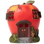 VP Home Apple Fairy House Solar Light for Home and Outdoor Decor, Apple House Solar Powered Flickering LED Garden Light Fairy House Backyard Halloween Decoration