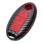 TANGSEN Key Fob Case Compatible with INFINITI EX35 EX37 FX35 FX37 FX45 FX50 Q70 QX50 QX70 for NISSAN 370Z ARMADA CUBE JUKE LEAF MURANO PATHFINDER QUEST ROGUE TITAN VERSA 3 Button Keyless Entry Remote