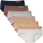 INNERSY Ladies Underwear Cotton Knickers Multipack Comfortable Midi Hipster Panties 6 Pack (8, Basic Multicolor)