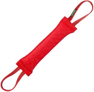 Viper Synthetic K9 Tug Toy with Dual Rubberized Handles for Dog Training & Interactive Play - Durable Tug of War Toy for Small, Medium & Large Dogs, Drive Building Reward Toy - 16" x 2.5" Red