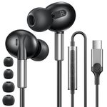 Aolcev USB C Headphones for iPhone16/15 Pro Max/plus, Samsung Galaxy S24 Ultra/S23 FE/S22/S21/S20/A54,USB C Earphones with Microphone In-Ear Type C Headphones Wired Earphones for iPad Pro/Pixel 8