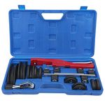 Pipe Bender Set Tube 1/4inch 5/16inch 3/8inch 1/2inch 5/8inch 3/4inch 7/8inch 90° Bent Aluminum Alloy Manual Bending Machine Hand Tools CT‑ with Bending Function Carrying Box