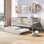 HomSof Low Loft Bed Twin Size with 
