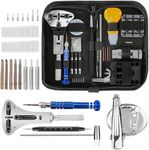 DIY Crafts 1 Watch Repair Kit, Professional Watch Battery Replacement Tool, Watch Link & Back Removal Tool, Spring Bar Tool Set Carrying Case for Christmas Gifts for Men Women (1 Watch Repair Kit)