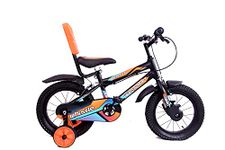 HERO CYCLES Whistle 14 Inch Tire Single Speed Kids Cycle - 12" Frame, Orange, Ideal for 4+ Years