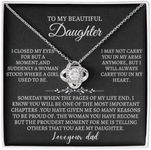 IPINK-To My Daughter Necklace From Dad With Heartfelt Message & Elegant Box, Father Daughter Gifts from Dad, Birthday Gift for Daughter Adult, Father Daughter Necklace, Daddy Daughter Gifts For My Daughter, Stainless Steel, Cubic Zirconia