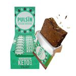 Pulsin - Plant Based Keto Protein Bars - Low Carb - 50g x18-12.7g Protein, 16.0g Fat, 8.5g Carbs - Gluten, Palm Oil and Dairy Free Snack Bar - Mint Choc