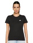 adidas Women's Geometric Regular Fit T-Shirt (JJ4204_Black/White