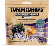 Tummydrops, No Sugar Sweet Blackberry Ginger Flavor, Gluten Free & Vegan, 33 Individually Wrapped Organic Ginger Lozenges Made with Organic Monkfruit