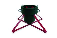 Invero Traditional Christmas Tree Stand - Strong, Durable and Sturdy Metal Frame Plastic Holder - Holds up to 1.7m (5.5ft) Tall with 8.5cm Trunk Diameter - Medium