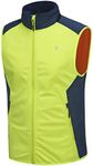Little Donkey Andy Men's Lightweight Golf Vest,Windproof Softshell Vests Outerwear, Sleeveless Jacket for Running Hiking, Yellow, Large