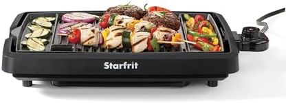 Starfrit The Rock Indoor Smokeless Electric BBQ Grill - Non-Stick 10" x 16" Cooking Surface - Adjustable Temperature