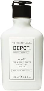 DEPOT No. 402 Pre & Post Shave Emollient |Shaving Lotion for Men Soothes, Softens & Protects | With Olive Oil, Almond Oil, Eucalyptus & Mint | For All Skin & Beard Types | 3.3 fl.oz.