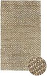 HAMID - Jute Rug, Alcazar Rug, 100% Natural Jute Fibre, Hand Woven, Soft Rug and High Strength Rug for Living Room, Dining Room, Bedroom, Hallway Rug - Natural (110 x 60 cm)