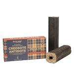 Rutland Creosote Antidote, Chimney Cleaning Fire Logs, 2-Pack Creosote Sweeping Firelogs, 2.45 lbs Each Treatment