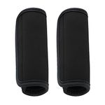 2 Pack Luggage Handle Wraps for Suitcase, Bright Color Comfort Soft Handle Covers (Black)