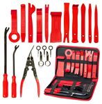 HELLARO 27PCS Auto Trim Removal Tool Kit, Pry Tool Set, Car Panel Tool Stereo Removal, Auto Clip Pliers Fastener with Storage Bag