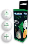 Donic-Schildkröt 1-Star Elite Table Tennis Ball, Poly 40+ Quality, 3 Pieces in a Box, White