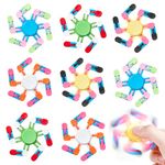 TOANWOD 8 Pcs Fidget Spinner Toy Party Bag Fillers: Party Favours Birthday Gifts for Kids - Travel ADHD Sensory Toy for Boys Adult Teenage - Finger Top Transformable cheap Spinning Toys Pack