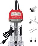 amiciTools 800W Electric Wood Trimmer, 220V 30000RPM 6mm Collect Chuck Woodworking Tool for Wood Trimming Engraving Carving (Wood Trimming Machine)