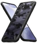 Ringke Fusion-X [Military Design] Compatible with Samsung Galaxy S24 Plus Case, Camouflage Hard Back Heavy Duty Rugged Shockproof Protective Bumper Phone Cover with Camera Protection - Camo Black