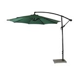 Invezo Impression Luxury Side Pole Garden Umbrella with Stand, Outdoor Patio Umbrella (Green) 9 ft diameter & 30 kgs granite base