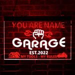 zouwii Garage Neon Light, Custom Garage LED Sign, Garage Neon Sign, Custom Garage Name Sign, Man Cave LED Sign, Garage Light Up Sign