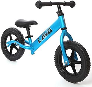 LAVA SPORT - Bike di allenamento leggero per bambini per ragazzi e ragazze e ragazze di 2, 3 e 5 anni - Senza pedale per bambini con manubrio e sedile regolabili - alluminio, pneumatici Eva - Blu