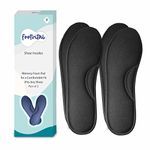 Footvital Memory Foam Shoe Insoles Comfortable Insoles Supports Heel & Arch Absorbs Foot Sweat & Moisture Ultra Soft Cushioned Lightweight Durable Washable Pads for Men & Women Black (2 Pair)(Size-8)