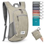 G4Free 10L Hiking Backpack Lightweight Packable Hiking Daypack Small Travel Outdoor Foldable Shoulder Bag(Beige)