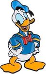 Donald Cartoon Duck Character Metal Enamel Inch 1.35 Tall Pin, Metal, no gemstone