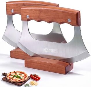 PAUDIN 2 Pack Pizza Cutter Rocker with Stand, 6.5" Blade for Thick Crust